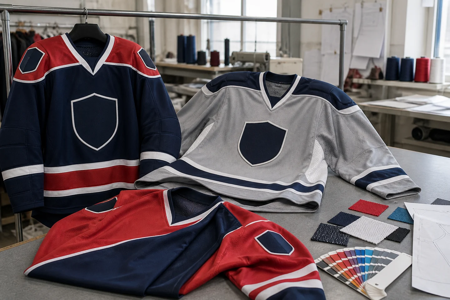 Custom hockey team jersey development sample